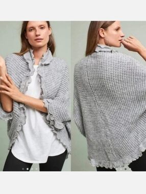 Moth Anthropologie Rocia Open Cardigan Wool Blend